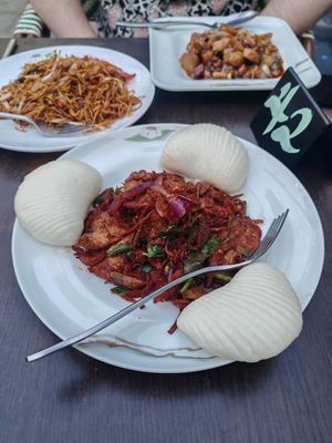 Spicy bao at Tofu Vegan in Brighton