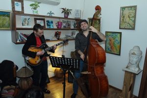 We love live music! Every month you can meet one of the finest jazz musicians in town here! at Soma Vital Food in Sofia