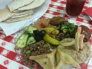 mezza plate at Persepolis - Snackistan in South East London