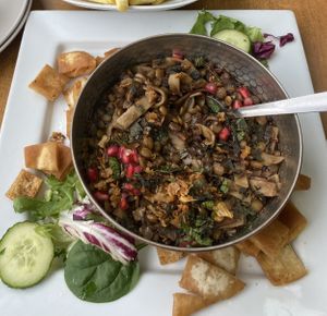Syrian lentils with pasta   at Persepolis - Snackistan in South East London
