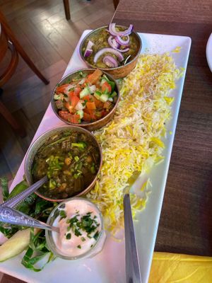 Final course - Dahls and rice   at Persepolis - Snackistan in South East London