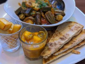 Most delicious ocra ever! at Persepolis - Snackistan in South East London