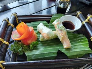 Fresh Spring Roll at Moon river - Song trang restaurant Hoi An in Hoi An