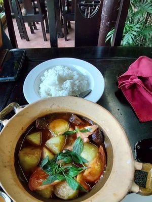 Braised Eggplant in Clay Pot at Moon river - Song trang restaurant Hoi An in Hoi An