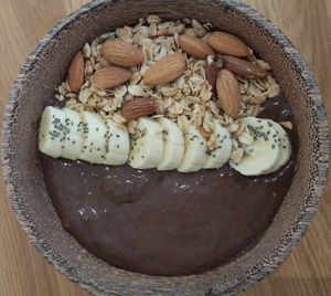 Chocolo smoothie bowl at Adlib Cafe & Vinyl Samui in Surat Thani