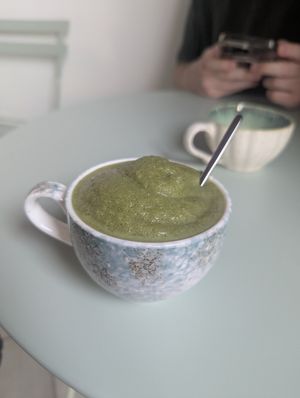 Matcha granita at Hoshi Matcha Bar in Syracuse