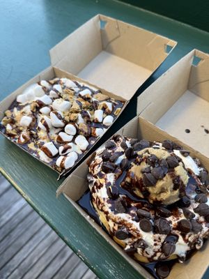 campfire and cookie monster. drowning in deliciousness   at Cinnaholic - Berkeley in Berkeley