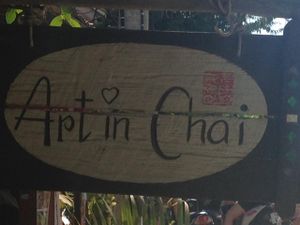 The sign to look for. at Art in Chai in Pai
