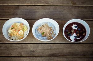 Müsli with Caju+Acerola Topping
Chia Pudding with Nuts Topping
Coconut Joghurt with Acai Topping at Daluma in Berlin