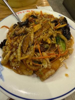 Stir Fry Vegetable Crispy Noodles at Nan Xiang Xiao Long Bao in New York City