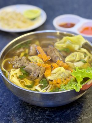 Dumplings soup  at Romantic Soup Vegetarian  in Phnom Penh