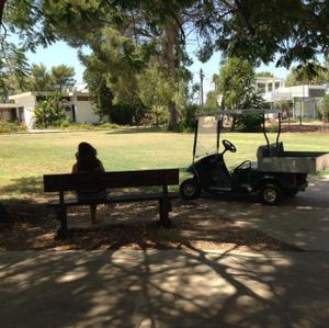 Kibbutz grounds at Mitzpe Alummot in Kibbutz Alummot
