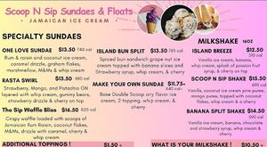 Menu at Scoop N Sip in Bronx