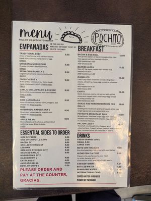 Menu at Pochito  in Mascot