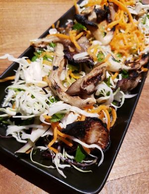 Sea Salt Smoked Oyster Mushrooms at Andy Nguyen's in Sacramento