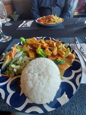 Curried rice with tofu at Le Resto: Sushi and Asian Fusion Cuisine in New Castle