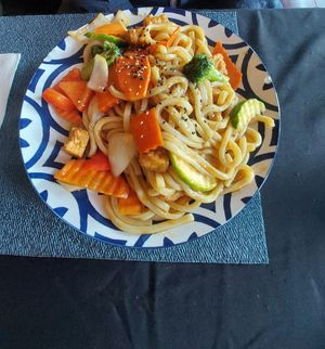 Curried vermicelli with tofu at Le Resto: Sushi and Asian Fusion Cuisine in New Castle