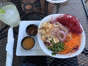 Thai peanut bowl...mmmm at Louie's in Ashland