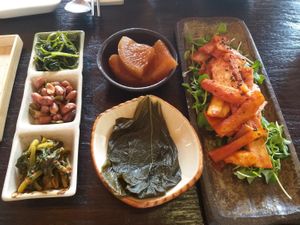 Side dishes are delicious!  at Maji - 마지 in Seoul