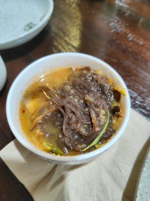 Cold noodle, mustard flavor strong at Maji - 마지 in Seoul