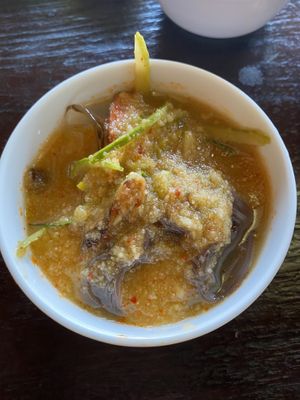 Cold noodles with pear sauce.  So yum!  at Maji - 마지 in Seoul