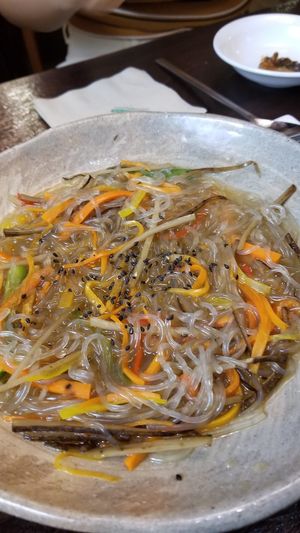 The jap Jae.. It was kind of watery at Maji - 마지 in Seoul