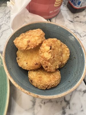 Hash browns.   at Bill's Stratford Restaurant in London