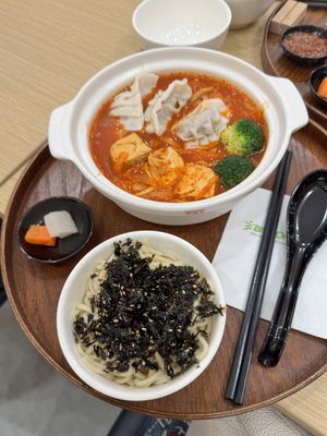 Korean Dumpling Soup Noodles (vegan)   at BMS Organics Cafe in Kuala Lumpur