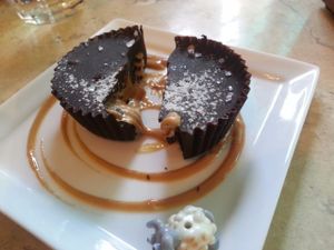 Homemade peanut butter cups at Cafe Xoho in Tel Aviv