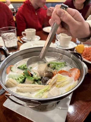 Coconut soup  at SabaiThai in Winchester
