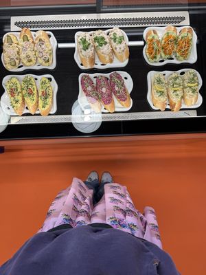 Fresh sandwiches   at Merry Shark in Prague