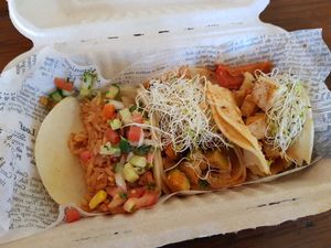 Tofu and Cubano tacos   at La Cantina in Whistler