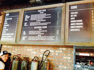 6 vegan options on the menu!   at La Cantina in Whistler