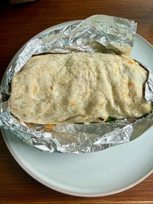 Vegan Sinola Tofu Burrito at Willy's Mexicana Grill in Atlanta