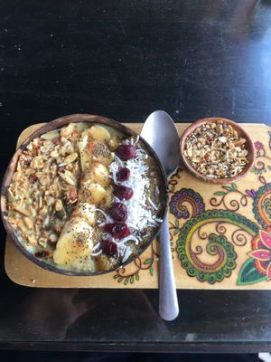 Quinoa breakfast bowl at Samsara in Antigua