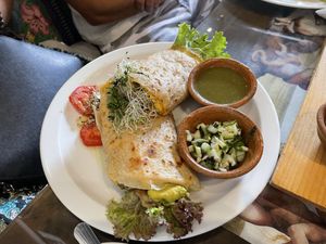 Egg wrap (non vegan) at Samsara in Antigua