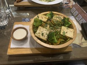 Wok dish (I recommend) at Samsara in Antigua