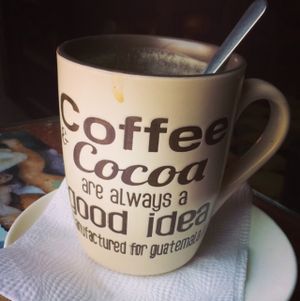 and Great Masala Coffee !  at Samsara in Antigua