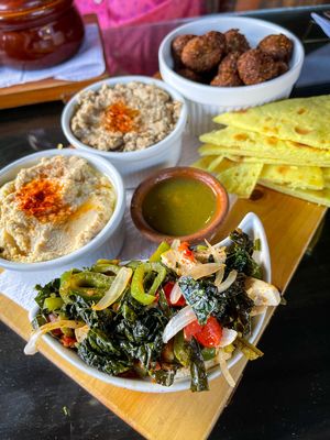 Falafel platter   at Samsara in Antigua