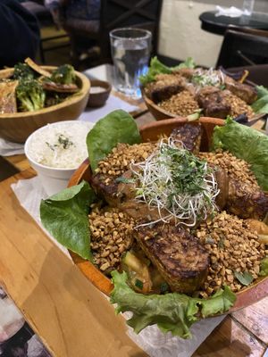 Peanut and Tempeh Bowl  at Samsara in Antigua