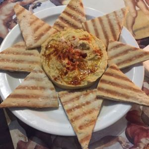 hummus  at Samsara in Antigua