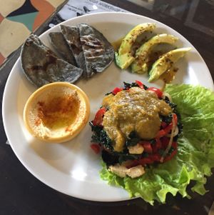 tofu scramble  at Samsara in Antigua