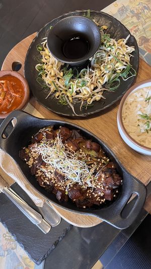 Tofu and shitake korean bbq  at Samsara in Antigua