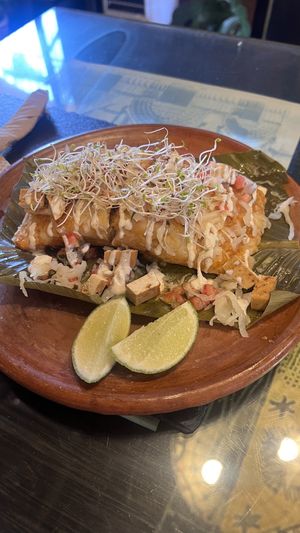 Guatemalan dish  at Samsara in Antigua