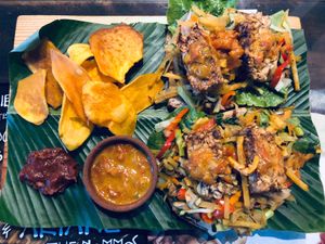 Vegetable curry at Samsara in Antigua