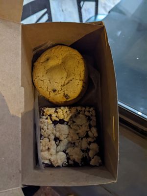 Raspberry square ans chocolate chip cookie sandwich at Bunner's Bake Shop - Kensington in Toronto