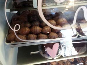 Vegan Cadbury cream eggs at Bunner's. at Bunner's Bake Shop - Kensington in Toronto