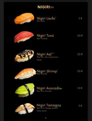 Menu 1 at Bober Sushi Café  in Chemnitz