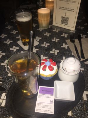 Space cookie tea  at The Vegan Eagle in Hamburg