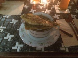 French onion soup at The Vegan Eagle in Hamburg